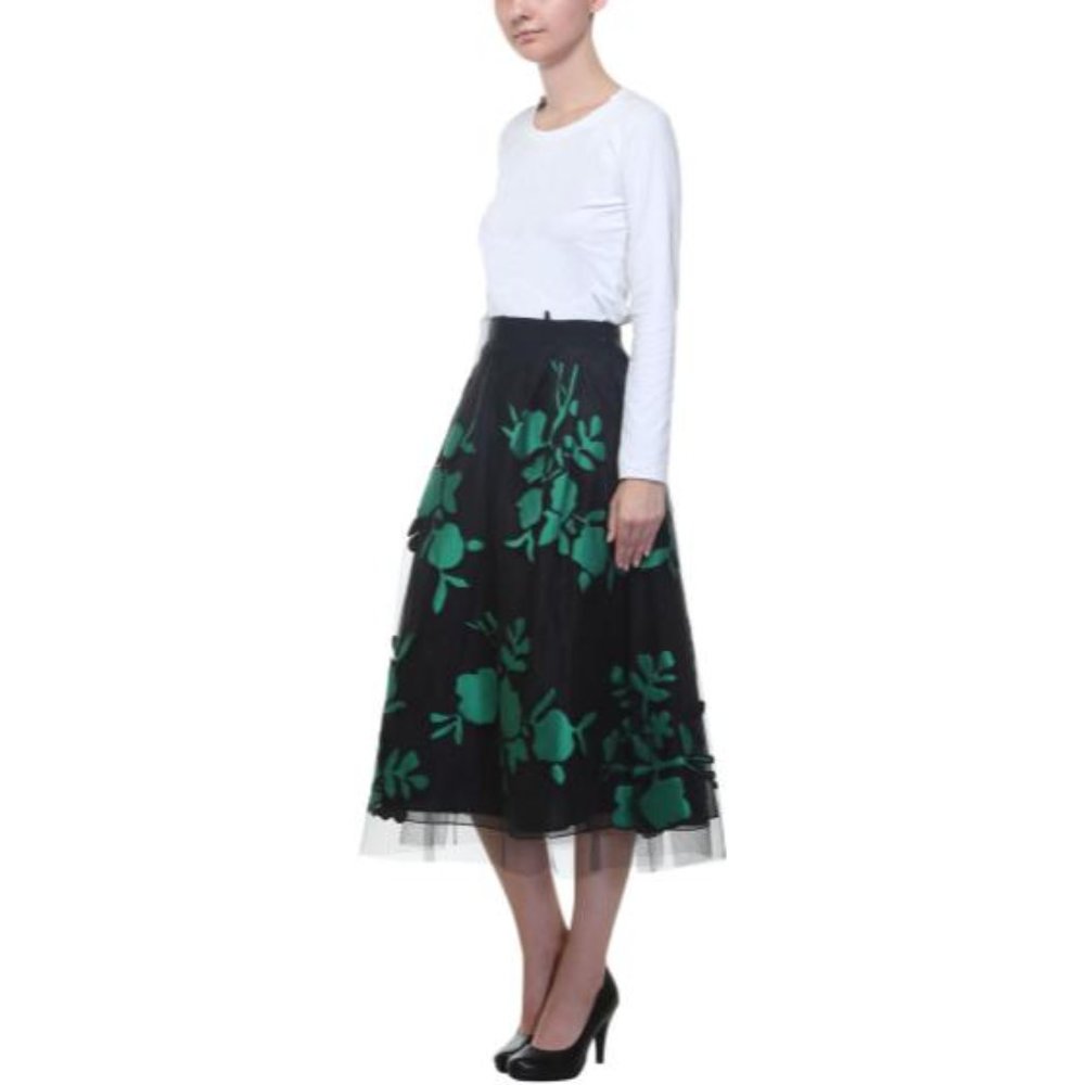 Sachin + Babi Noir Jade Organza Tulle Skirt Size 2 - Picture 3 of 8